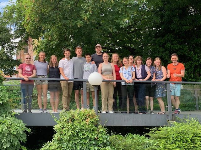 The 2023 WCGS Fred & Ruth Stork Award winners with CSSG Director Dr. John L. Plews (right) outside the CSSG school, Kassel.