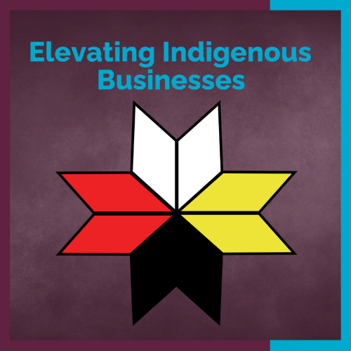 Picture of five pointed star: Elevating Indigenous Business.